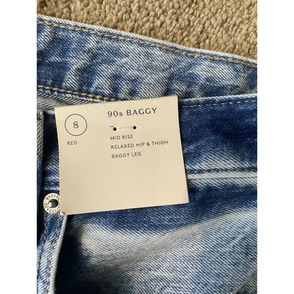 Universal Thread 90s Baggy Mid Rise Patchwork Jeans Women’s Size 8 - Picture 3 of 16